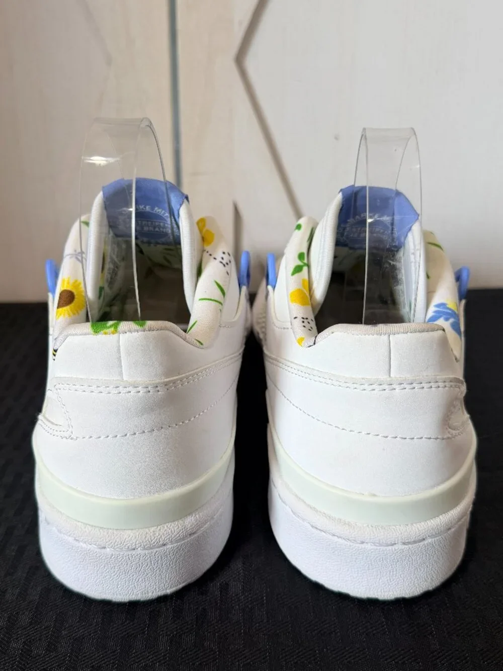 adidas Forum Low Save The Bees Sneakers White Blue Floral Size 7Y